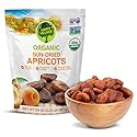 Happy Village Organic Turkish Sun-Dried Apricots, 20 OZ Resealable Bag, No Added Sugar Dried Fruit, USDA Organic, Non-GMO, Kosher, Vegan, Unsulfured