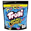 Trolli Sour Brite Crawlers, 40 oz, Sweet and Sour Gummy Worms Candy, Assorted Fruit Flavors Cherry-Lemon, Strawberry-Grape, Orange-Lime