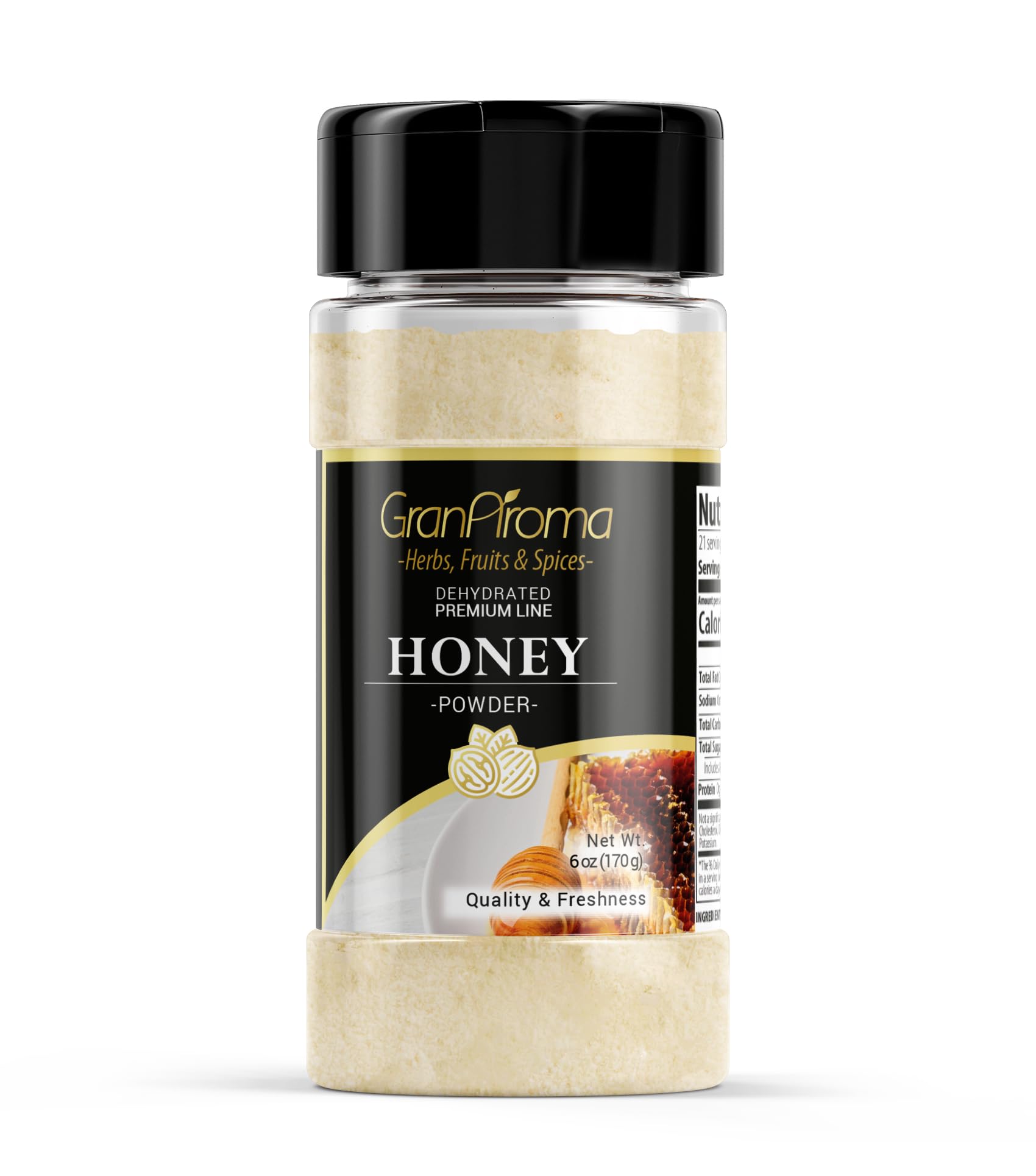 GranAroma Honey Powder, Sweet Flavor, Natural, Cooking & Baking (6 ounces)