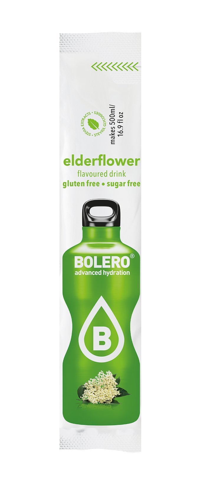 Bolero- Sugar Free Drink Mix Packets Elderflower Fruit Flavors | Powdered Flavored Water Packets | 36 Singles Sticks On The Go Packets
