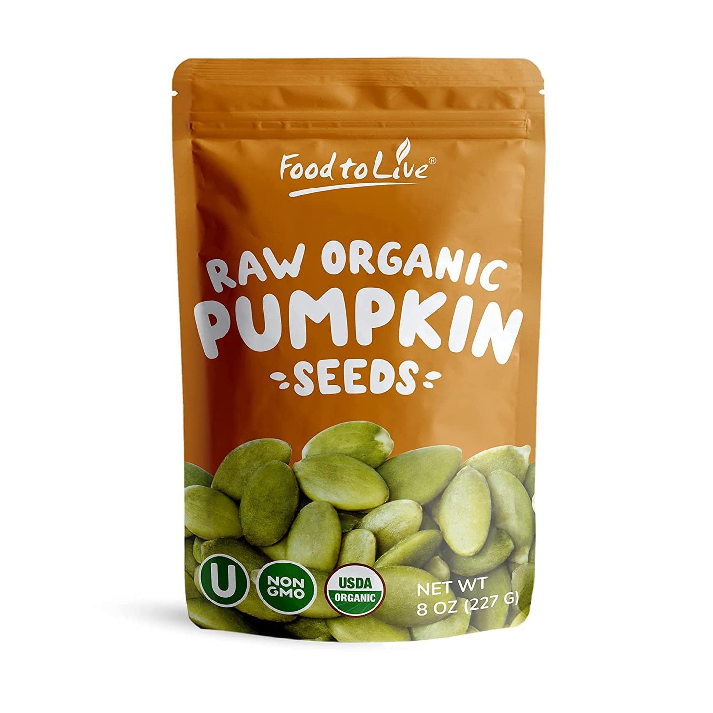 Food to Live Pepitas/Semillas de calabaza orgánicas (Crudas, sin cascara) (8 Ounces)