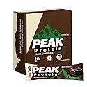 PEAK PROTEIN BARS - Dark Chocolate Mint - Natural - Grass-Fed Whey - 20G Protein - Non GMO - Gluten Free - Real Dark Chocolate (12 Pack)