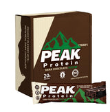 PEAK PROTEIN BARS - Dark Chocolate Mint - Natural - Grass-Fed Whey - 20G Protein - Non GMO - Gluten Free - Real Dark Chocolate (12 Pack)