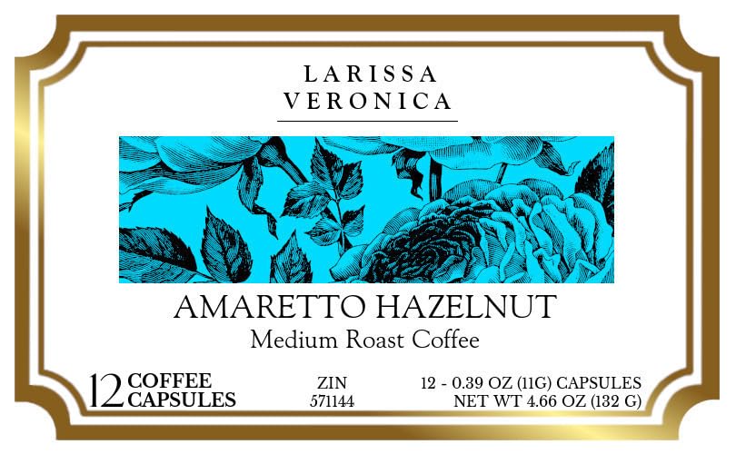 Amaretto Hazelnut Medium Roast Coffee (Single Serve K-Cup Pods) (Gourmet, Naturally Flavored, Whole Coffee Beans) (12 pods, ZIN: 571144) - 3 Pack
