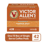 Victor Allen's Coffee Pumpkin Spice Flavored, Medium Roast, 42 Count, Single Serve Coffee Pods for Keurig K-Cup Brewers
