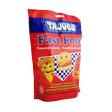Tajubo Fast Food Gummies, Pizza, Hamburger, Hot Dog, 150g/5.2 oz. Bag