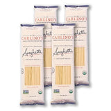 Carlino's Dried Spaghetti| Organic Durum Wheat Semolina | Bronze Die Cut | Air Dried | Non-GMO, USDA Organic, Made in Italy, 17.6 Oz (Pack of 4)