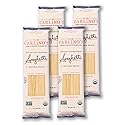 Carlino's Dried Spaghetti| Organic Durum Wheat Semolina | Bronze Die Cut | Air Dried | Non-GMO, USDA Organic, Made in Italy, 17.6 Oz (Pack of 4)
