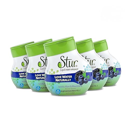 Stur Drinks - Blue & Blackberry Natural Water Enhancer Liquid Drink Mix Sugar Free Zero Calorie Vitamin C Stevia Make Your Own Fruit Infused Flavored