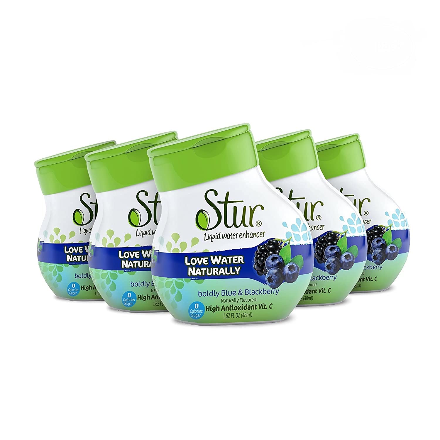 Stur Drinks - Blue & Blackberry Natural Water Enhancer Liquid Drink Mix Sugar Free Zero Calorie Vitamin C Stevia Make Your Own Fruit Infused Flavored