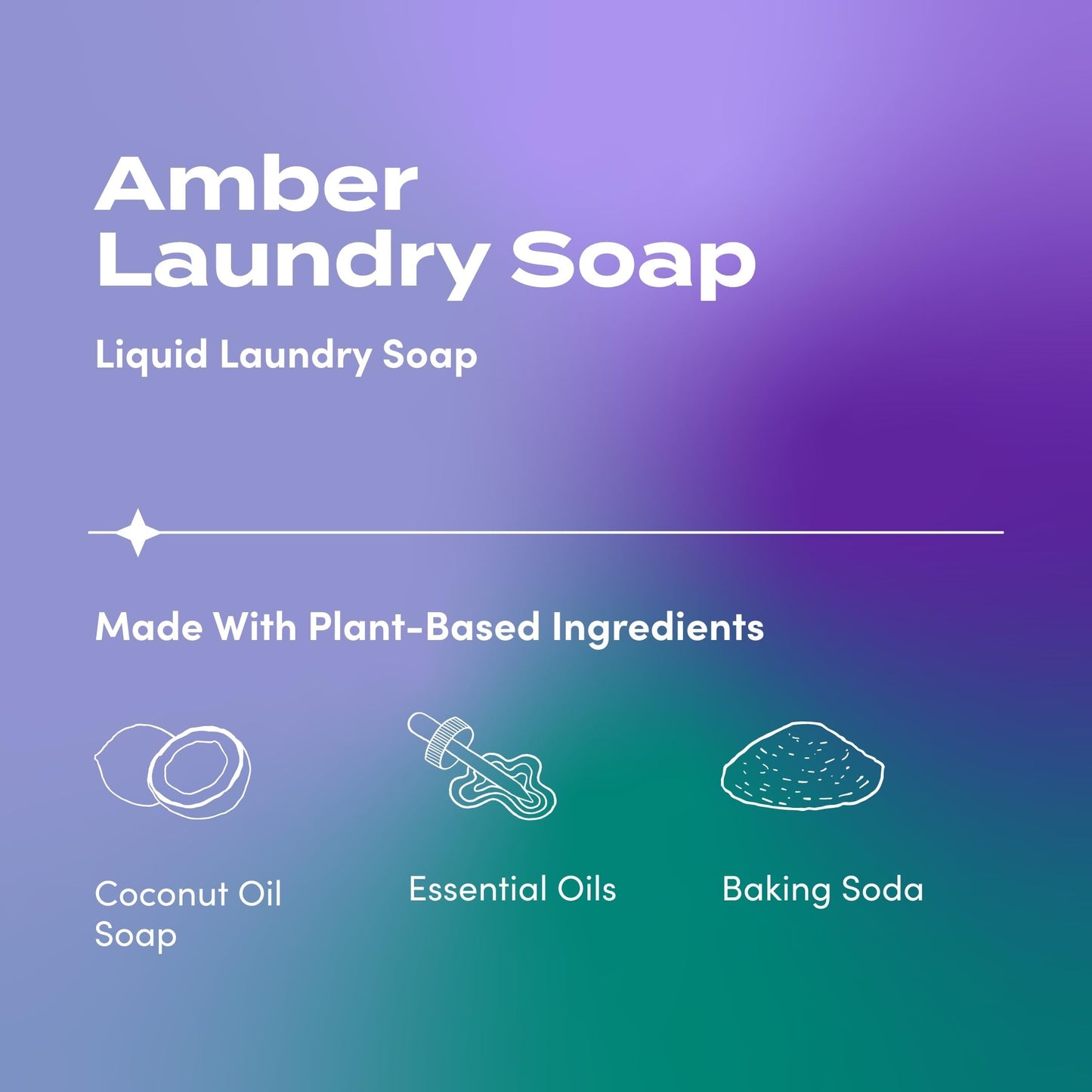 Indigo Wild Zum Clean Laundry Soap - Plant-Based Liquid Laundry Soap - Contains Baking Soda, Essential Oils & Saponified Coconut Oil - Amber - 64 fl