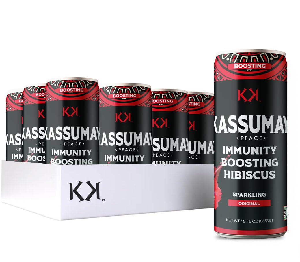 Kassumay Original Sparkling Hibiscus Drink - Premium Plant-Based Wellness Beverage | Immunity Boosting | Antioxidant-Rich | Low Sugar | No Added