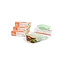Full Circle Compostable Zipper Bags - Sandwich Size, 100ct, 4 Boxes of 25 - Plant-Based & Plastic-Free, No Microplastics, Leak-Resistant, Resealable