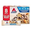 Atkins Caramel Chocolate Nut Roll Snack Bar, Protein Snack, High in Fiber, 2g Sugar, 8 Count