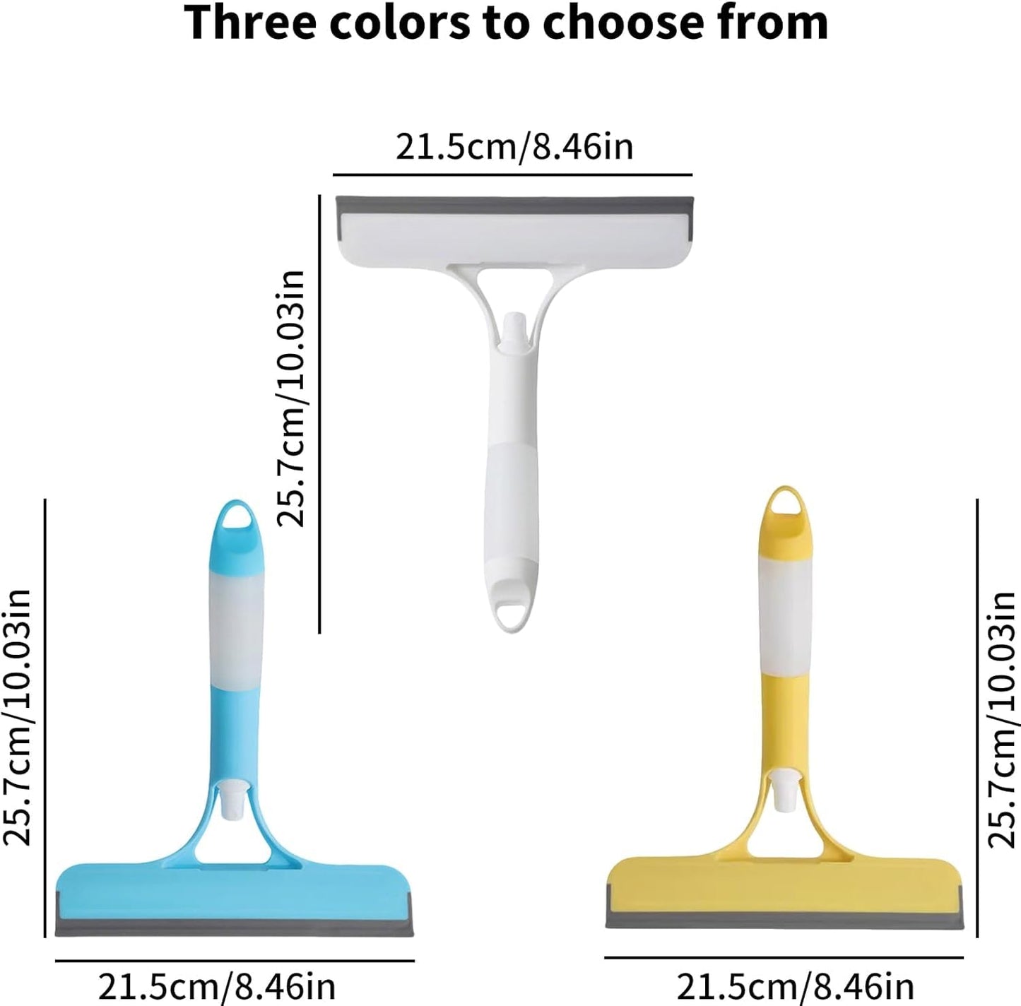 3-in-1 Window Cleaning Scraper with Built-in Spray Bottle, Squeegee and Brush | Multi-Surface Cleaning Tool | Perfect for Shower Glass, Mirrors