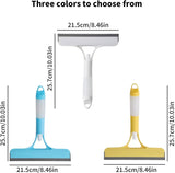 3-in-1 Window Cleaning Scraper with Built-in Spray Bottle, Squeegee and Brush | Multi-Surface Cleaning Tool | Perfect for Shower Glass, Mirrors