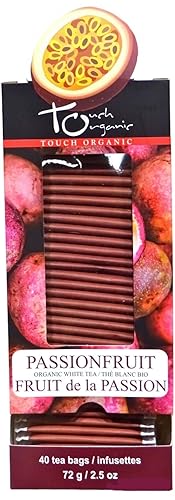 Touch Organic PASSIONFRUIT WHITE Tea Bags, 40 Bags, 2.5 oz