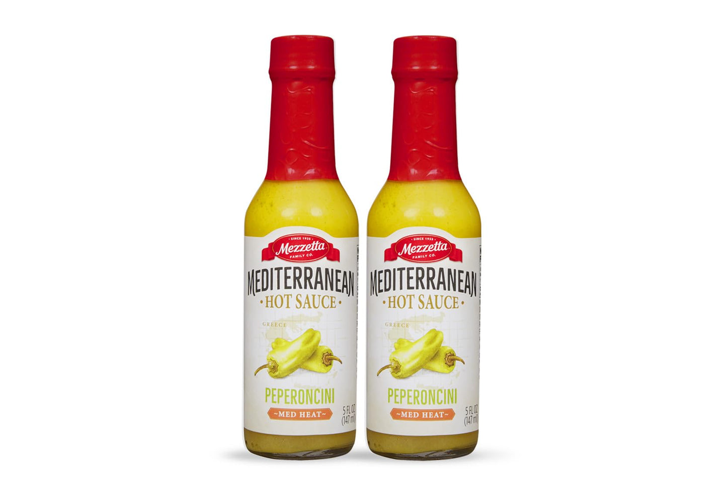 Mezzetta Peperoncini Sauce - Mediterranean Hot Sauce for Chicken, Grilled Veggies, Pizza, Pastas - Medium Heat - Non-GMO & Gluten Free - 5 Oz - Pack