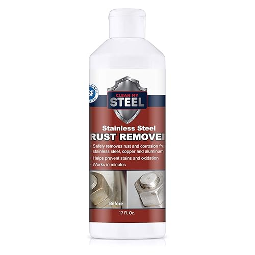 CLEAN MY STEEL Innoshine B570 Stainless Steel Rust Remover and Cleaner, NSF Certified, Approved for Food Contact Areas, 17 oz