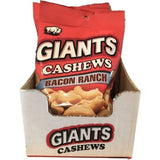 Giants Bacon Ranch Flavor Cashews, 4 Ounce -- 8 per case.