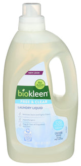 biokleen, Laundry Liquid, Free & Clear, 64 oz