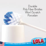 LOLA Classic Toilet Brush, Durable Fiber Stiff Bristles, Compact Size, Non-Scratch, Long-Lasting - 1 Pack