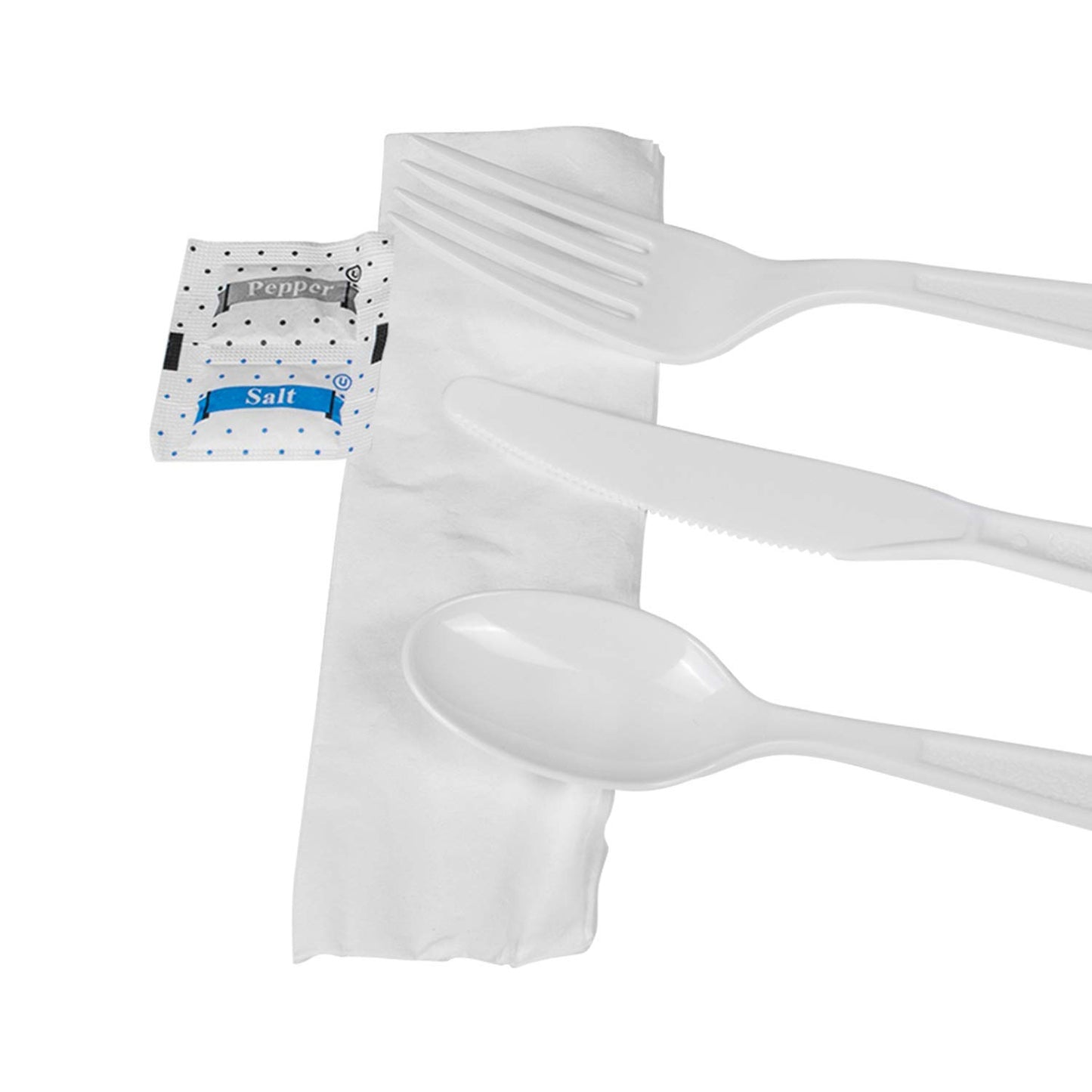 Karat U2204W PS Cutlery Kits Salt & Pepper - White (Case of 250)