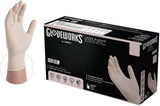 GLOVEWORKS Industrial Ivory Latex Gloves, Box of 100, 4 Mil, Size Large, Powder Free, Textured, Disposable, TLF46100-BX