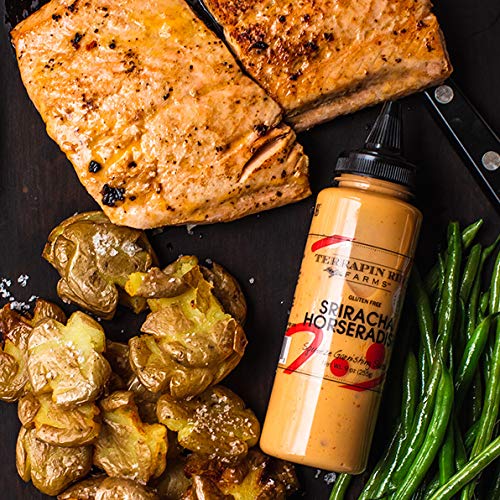 Terrapin Ridge Farms Sriracha Horseradish Garnishing Sauce - Bold & Spicy Flavor - Gluten-Free, Keto Friendly - 8.5 oz, 1-Pack