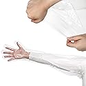 Patelai 50 Count Disposable Dressing Gutting Gloves, White, Unisex