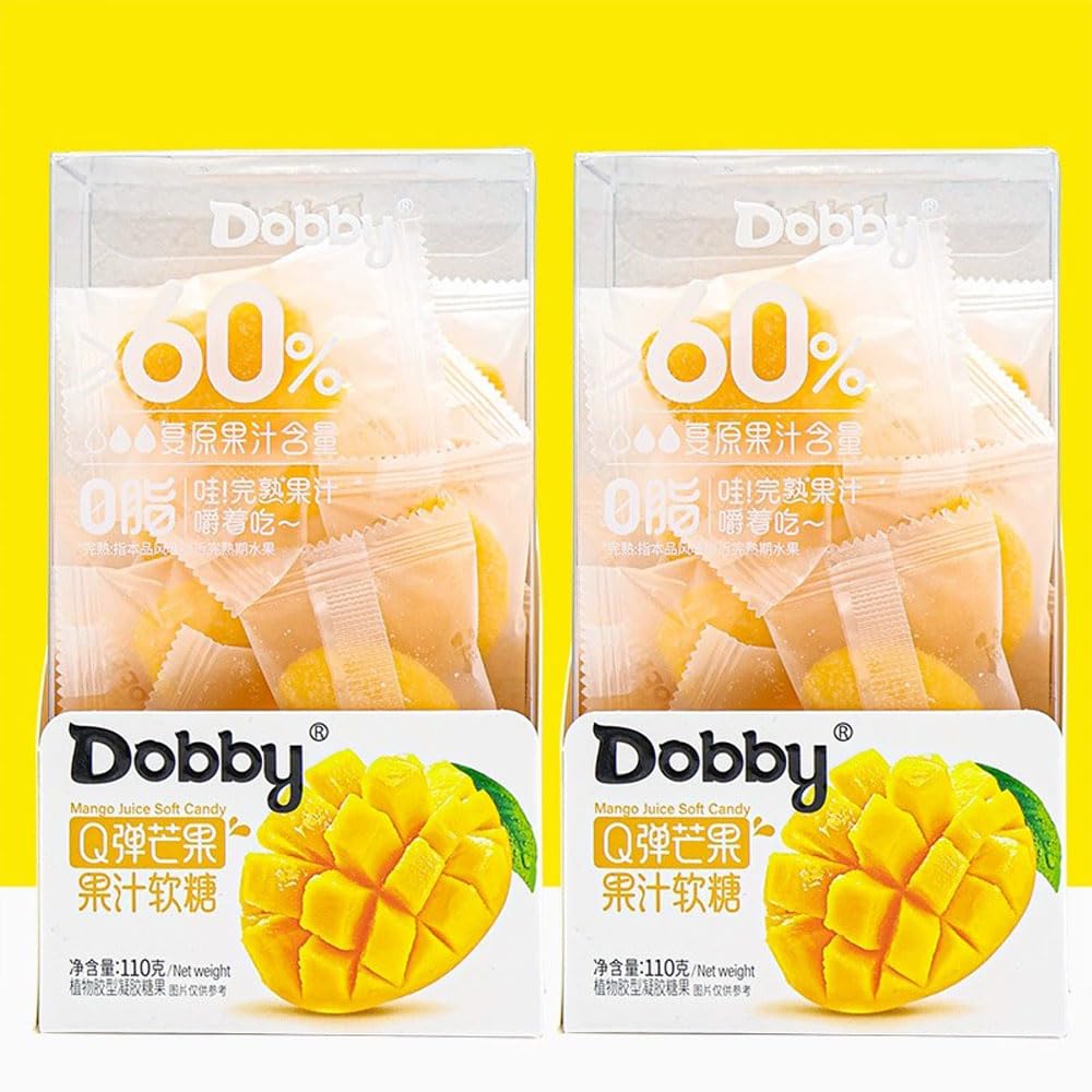 Fruit Gummies Candy, 60% Juice Content, 110g, 3 Pack (Mango * 3 boxes)