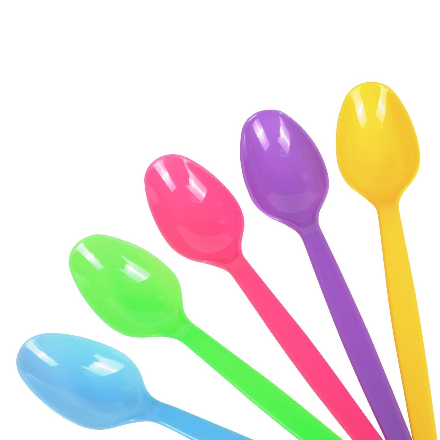 Karat U2100 (Rainbow) 5.9" PS Heavy-Weight Disposable Teaspoon, Rainbow (Pack of 1000)