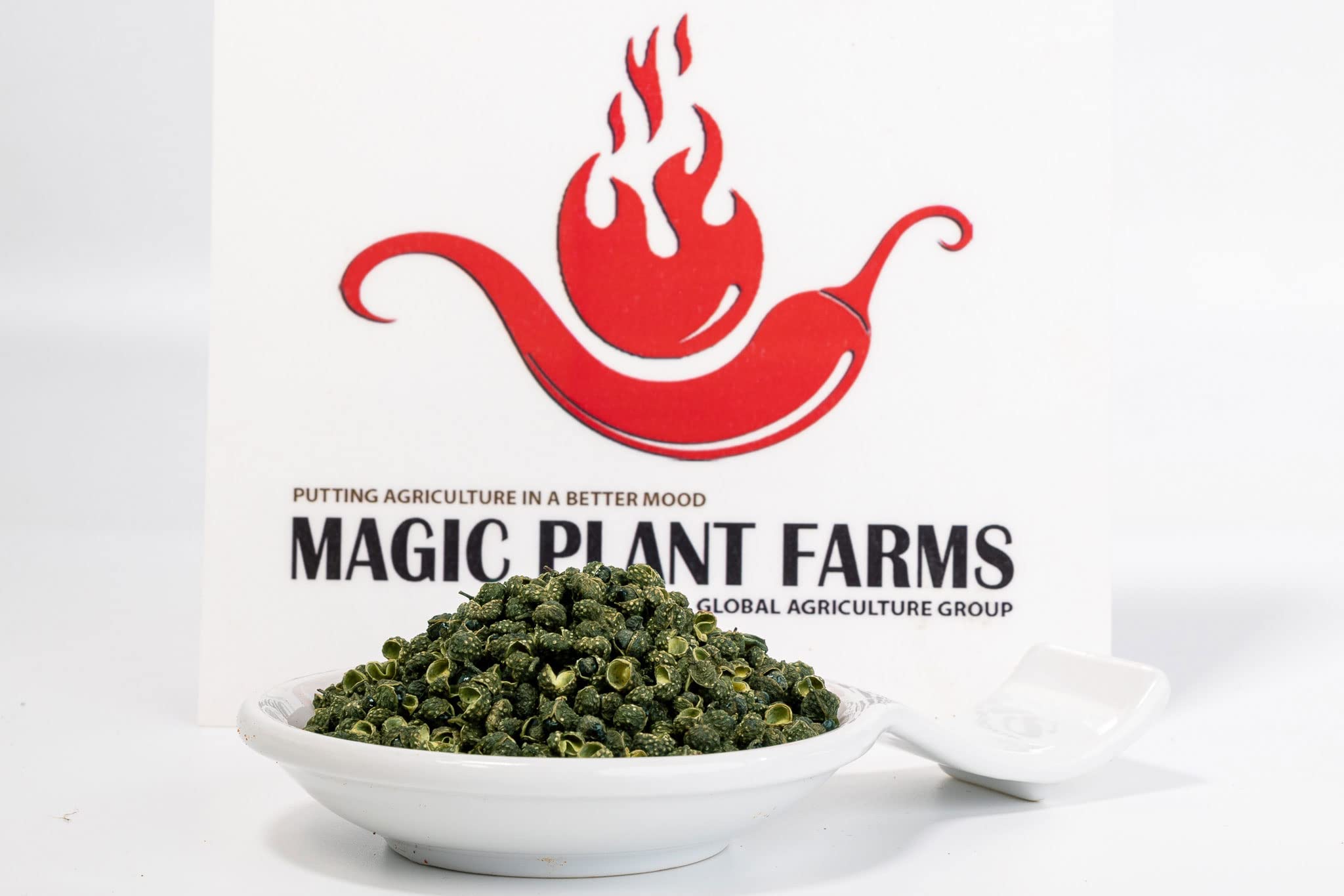Green Japanese Sancho Peppercorn Pods by Fiery Farms - 1 Kg Bulk - Dried Whole Peppers | Exciting Citrusy Mouth Tingling Spice | Mild Heat - Asian