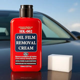 Auto Glass Cleaner & Oil Film Remover - Removes Water Spots, Rain Marks, Anti-Fog Spray for Windshield, Windows, Mirrors. Streak-Free Kit with Sponge