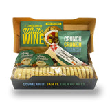 Crackerology White Wine & Basil Gourmet Artisan Snack Kits, 20 Count Crackers Plus Toppings, Easy & Simple Ready-to-Eat, Appetizer For Charcuterie