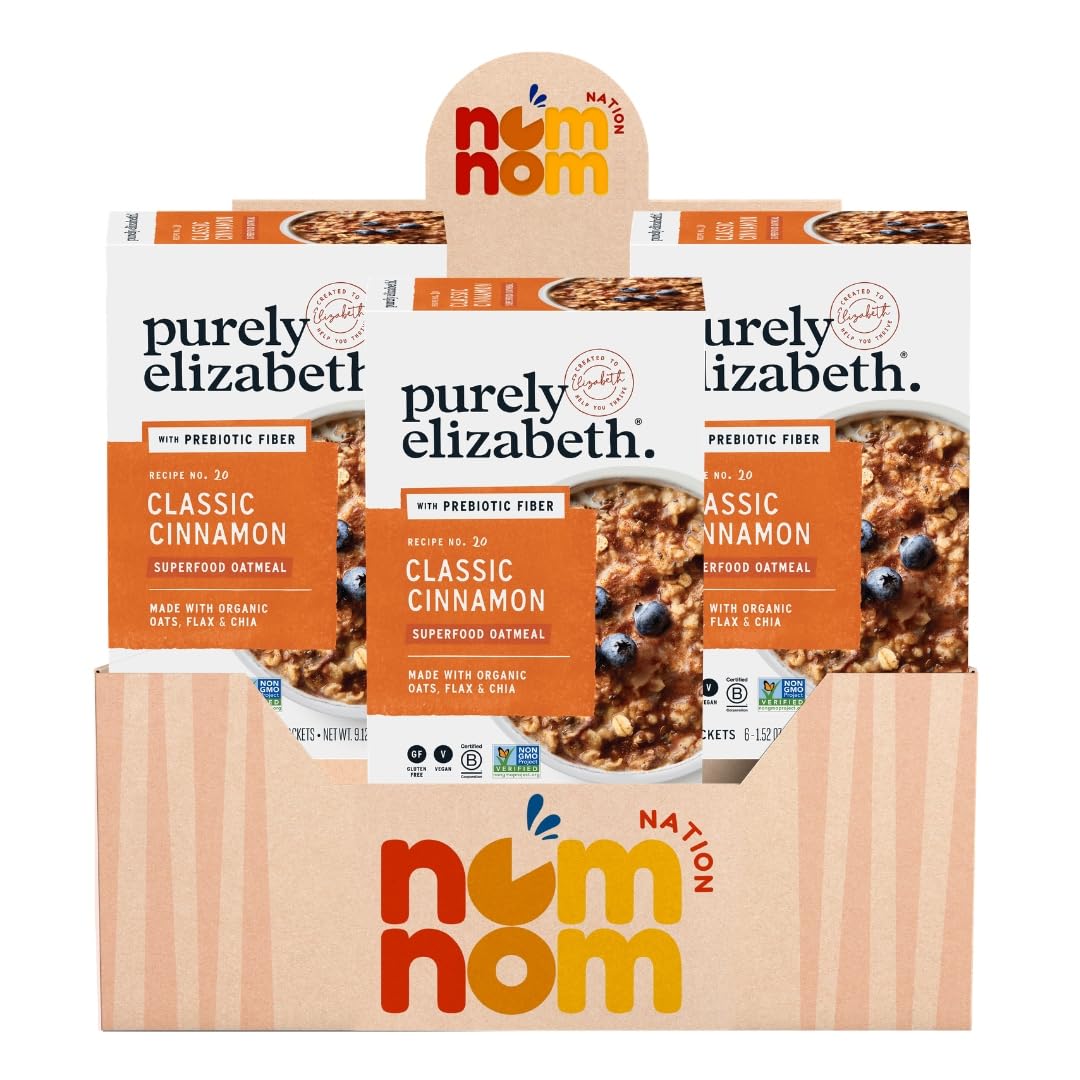 Superfood Vegan Oatmeal Classic Cinnamon - 9.12 Oz - Pack of 3 - Cereal Oatmeal for Breakfast - Oatmeal Instant Protein Cereal - Ebt Eligible Food