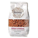 Biona Organic Spelt Fusilli Wholegrain Pasta 500g (Pack of 3)