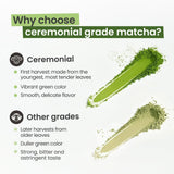 PureChimp Ceremonial Grade Matcha Powder 1.75oz. Pure Japanese Matcha Ceremonial Grade Tea, Shade-Grown in Kagoshima. Antioxidant-Rich Green Tea
