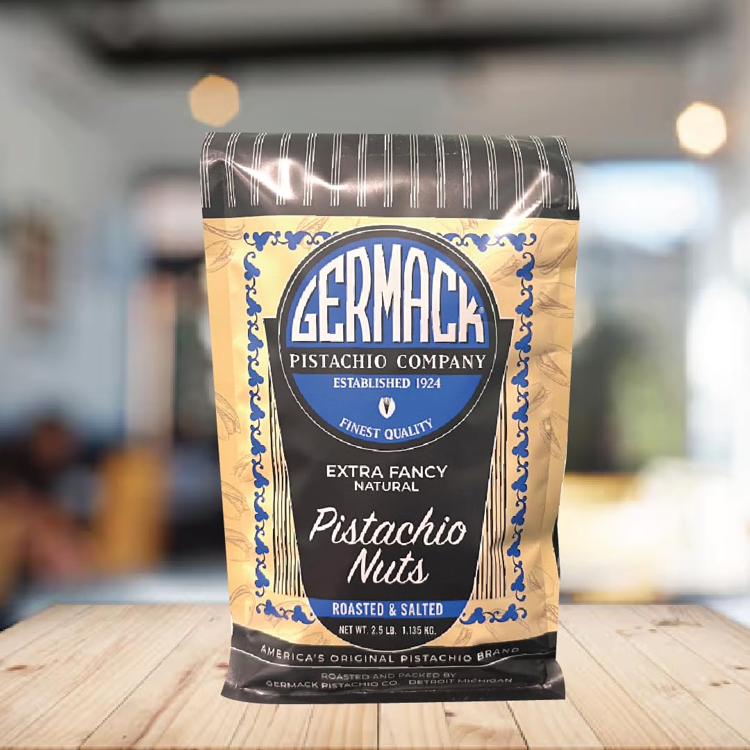 Germack® - Extra Fancy California Pistachio Nuts - In-Shell - Roasted and Salted (2.5lb Signature Bag)