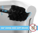 Deep & Sturdy Toilet Bowl Brush with Holder - Durable Scrubbing - Toilet Cleaners - Household Essentials - Silicone Brush - Bathroom Cleaner
