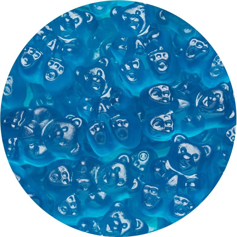 All City Candy Flavorful, Fresh & Soft 5 Pound Bulk Gummi Bear Candy Bags Individual Fruit Flavors World's Best Gummy Candy (Blue Raspberry)