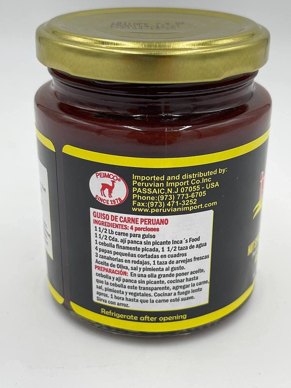 Panca Peper Paste (NOT SPICY) 7.5 oz (213 g) - Inca's Food AJI PANCA ESPECIAL PASTA