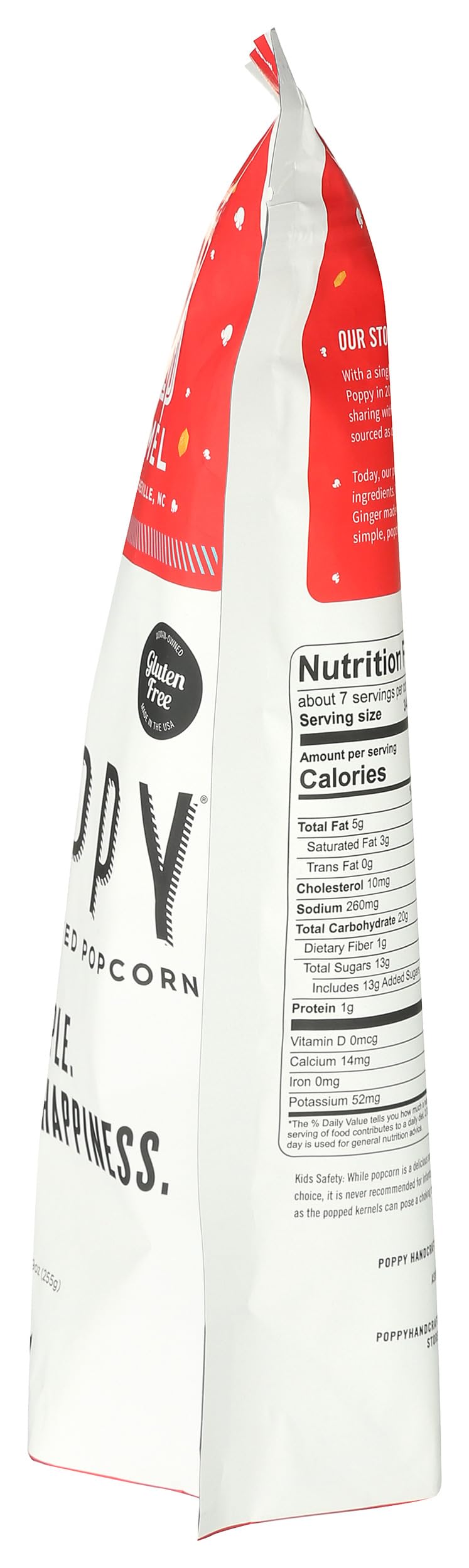 Poppy Handcrafted Popcorn, Popcorn Salted Caramel, 9 Ounce