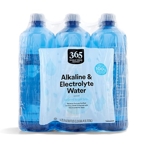 365 by Whole Foods Market, Alkaline & Electrolyte Water Bottles, 25.3 Fl Oz (Pack of 6)