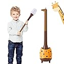 XXFLOWER Toilet Brush Giraffe Shape,Cute Shape Look, PP Bristles Round Brush, Compact Size Toilet Brushes Floor Standing, 1-Pack
