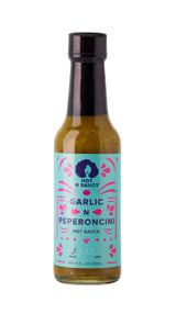 Hot N Saucy | Garlic N Peperoncini Hot Sauce, 5 fl oz