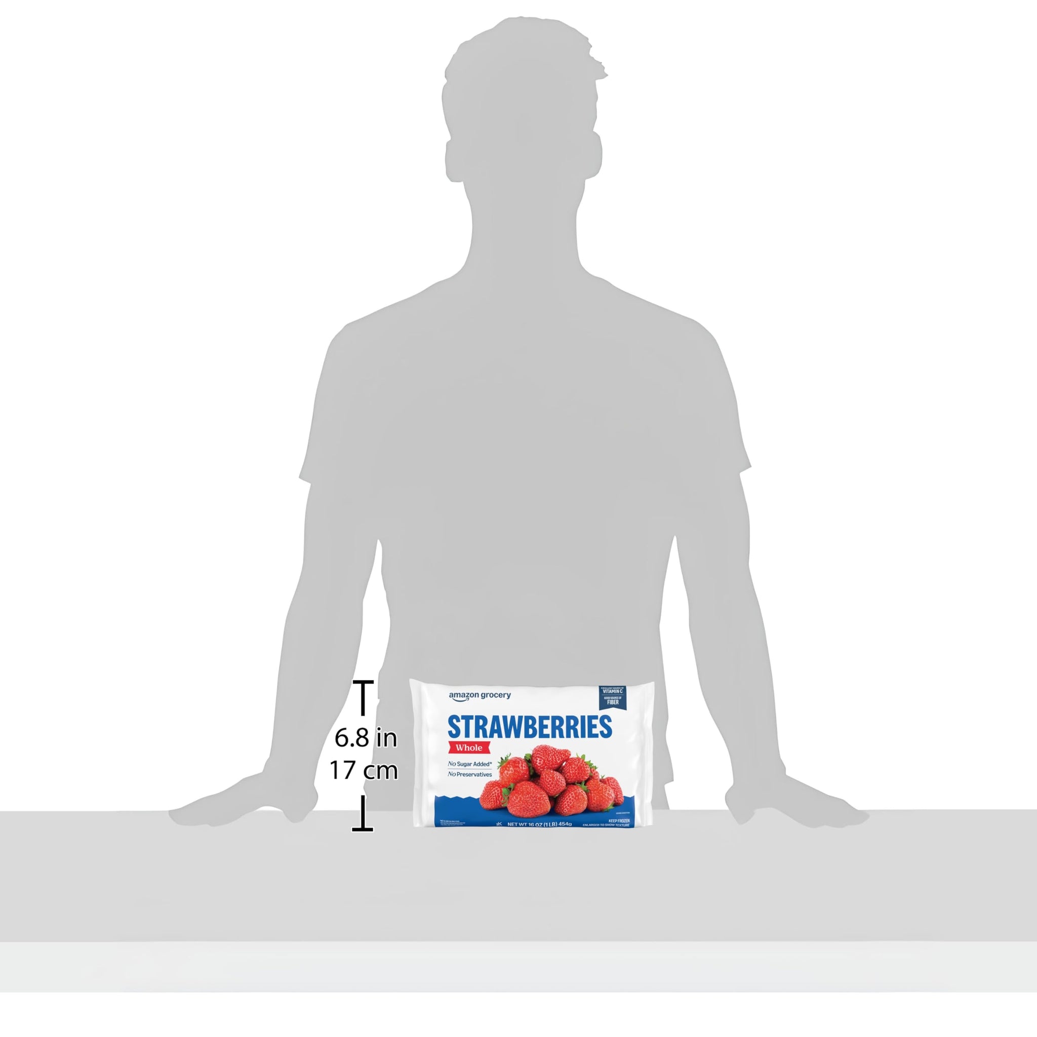 Amazon Grocery, Whole Strawberries, 16 oz, Frozen (Previously Happy Belly, Packaging May Vary)