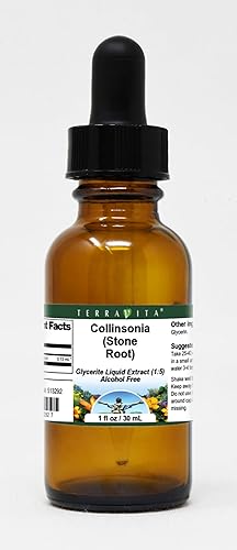 Collinsonia (Stone Root) - Glycerite Liquid Extract (1:5) - No Flavor (1 oz, ZIN: 513292) - 3 Pack