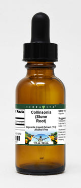 Collinsonia (Stone Root) - Glycerite Liquid Extract (1:5) - No Flavor (1 oz, ZIN: 513292) - 3 Pack