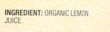 Santa Cruz Organic 100% Pure Lemon Juice, 32 fl oz (Pack of 1)